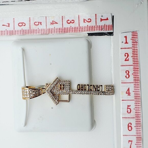 "14K Gold Plated Cubic Zircon Pendant, INUS1BR070 - Picture 6 of 10